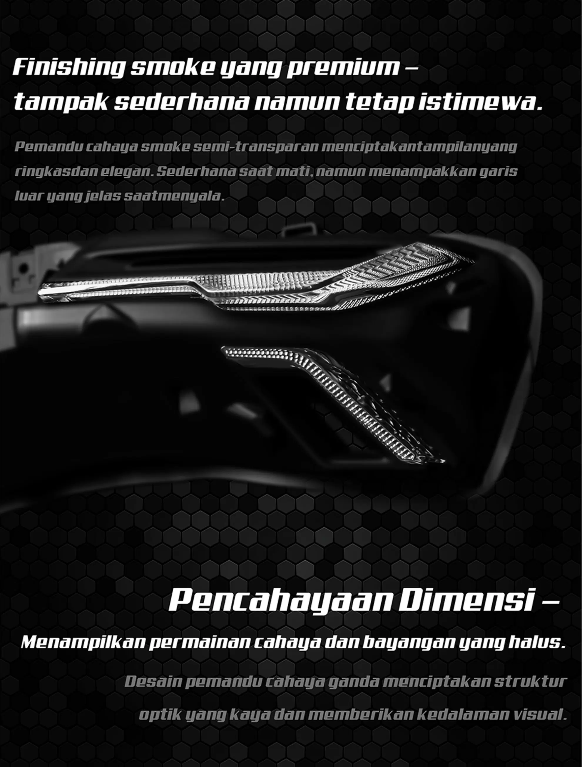 Sudut Belakang Menampilkan Lampu Belakang AJ NMAX พร้อม Upgrade LED