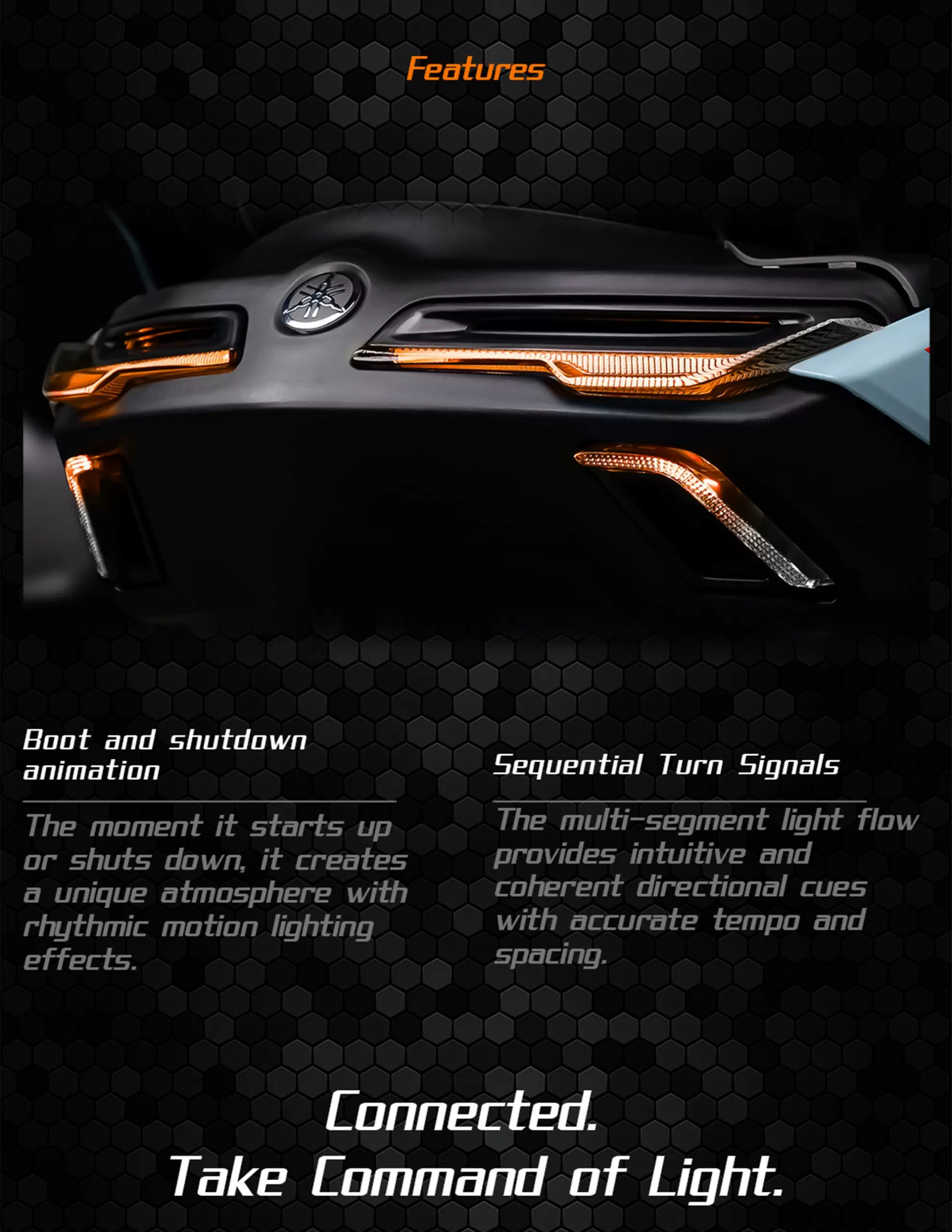 AJ Design NMAX rear light with turn signal integration