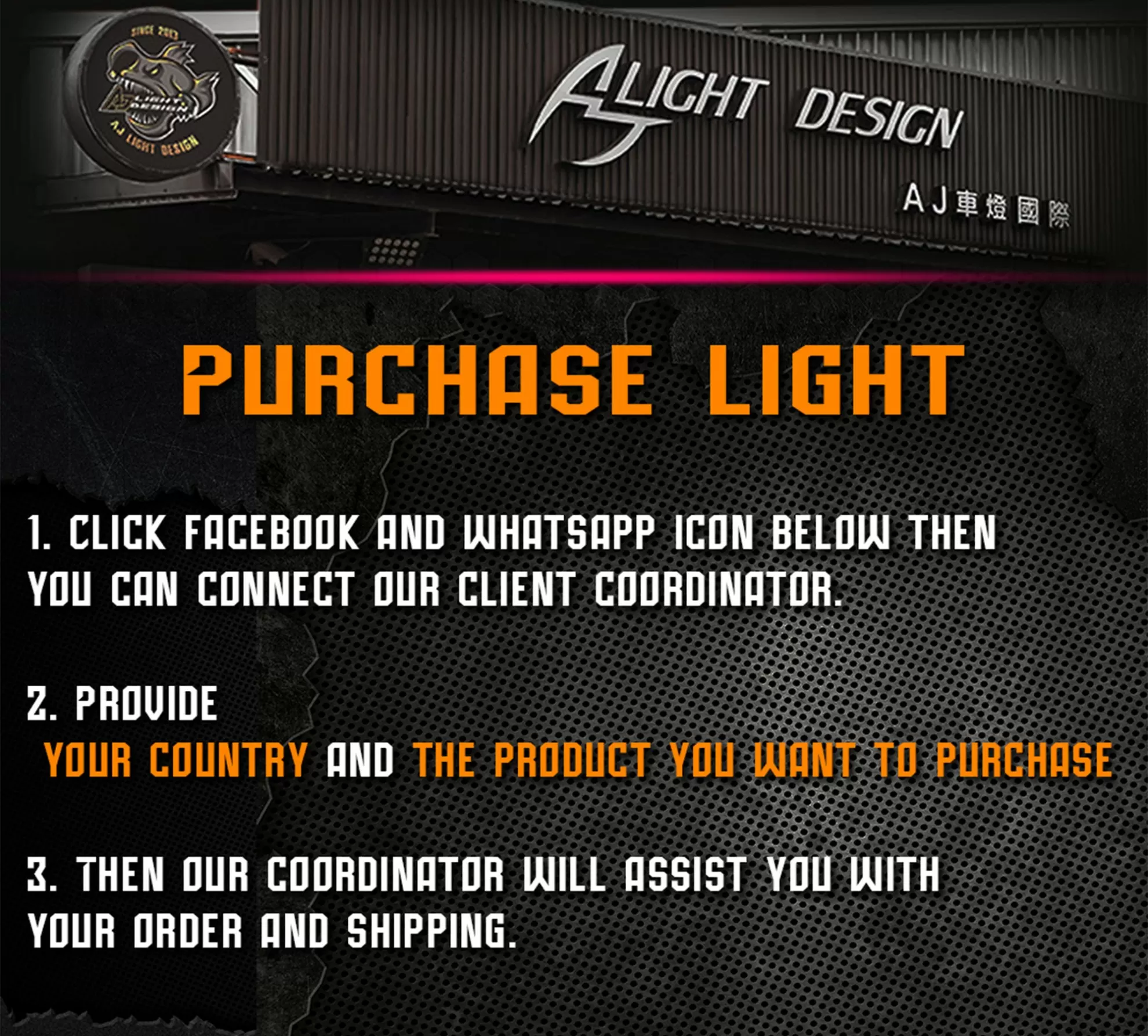 Side view of installed NMAX rear light in urban night scene