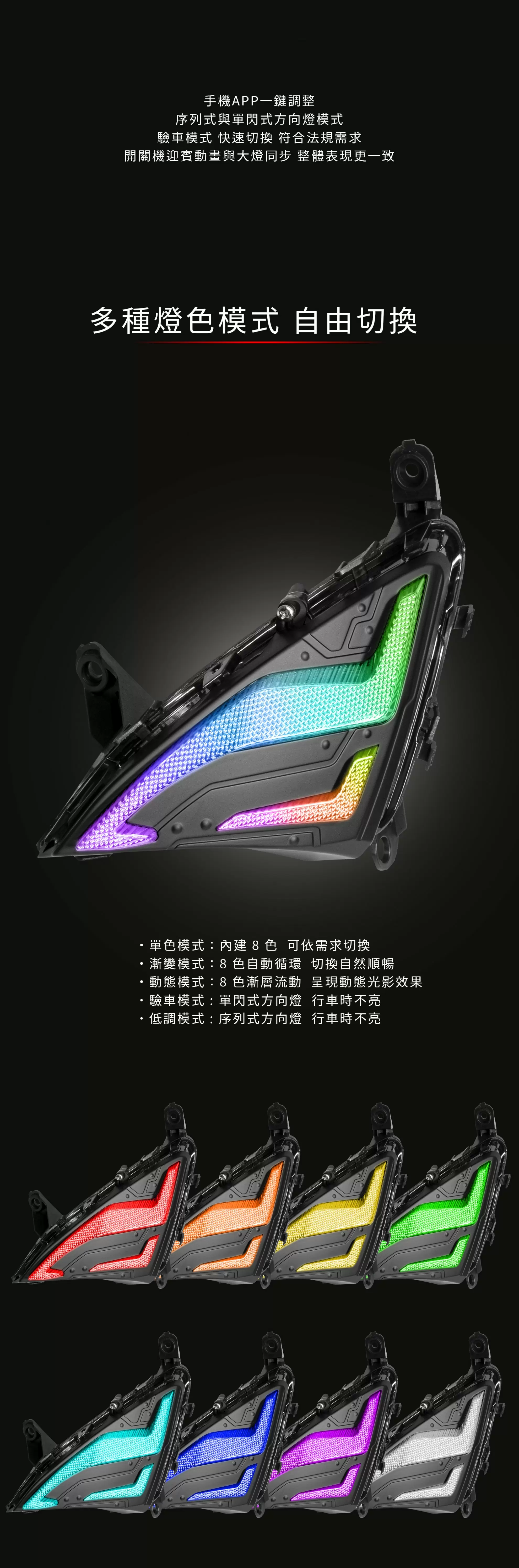 AJ6方向燈 幻彩版