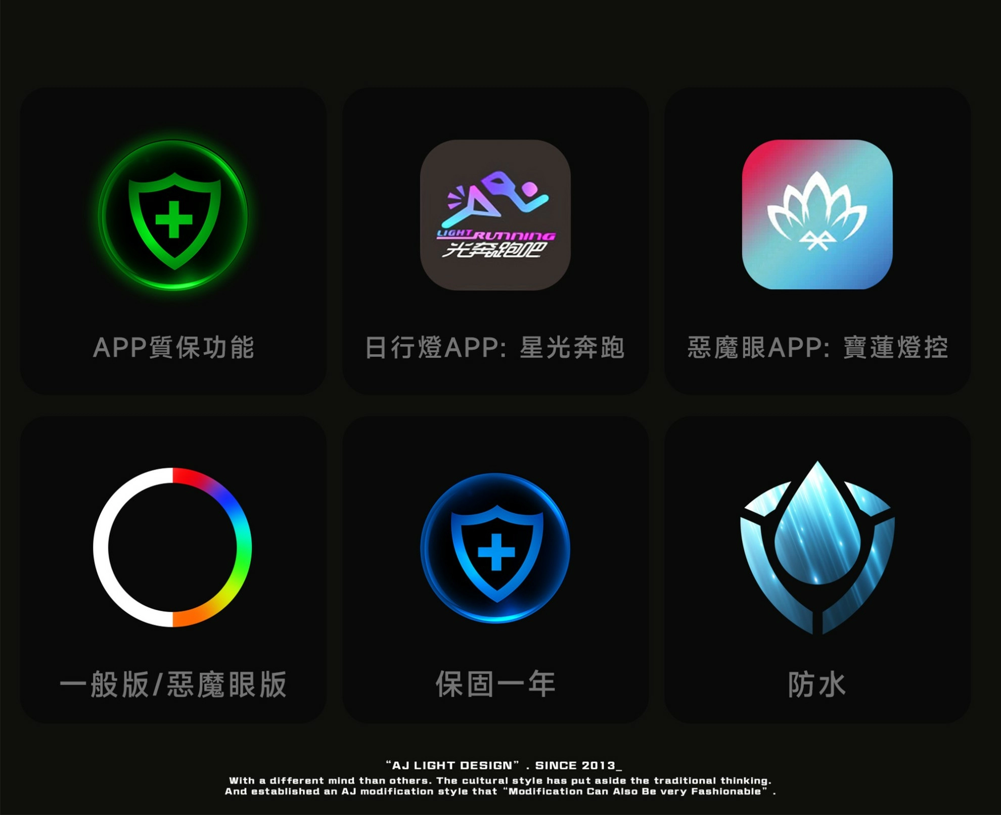 【AJ Light Design】AJF1 大燈套件 FORCE 155 (惡魔眼版) -  Webike摩托百货