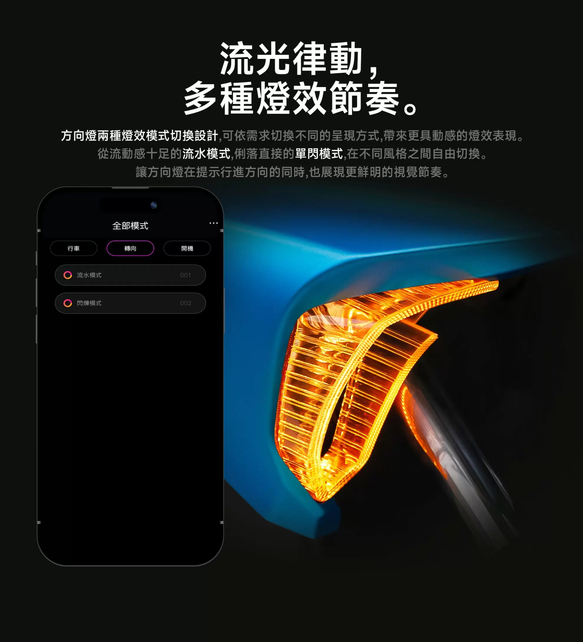 AJF1方向燈-三色版