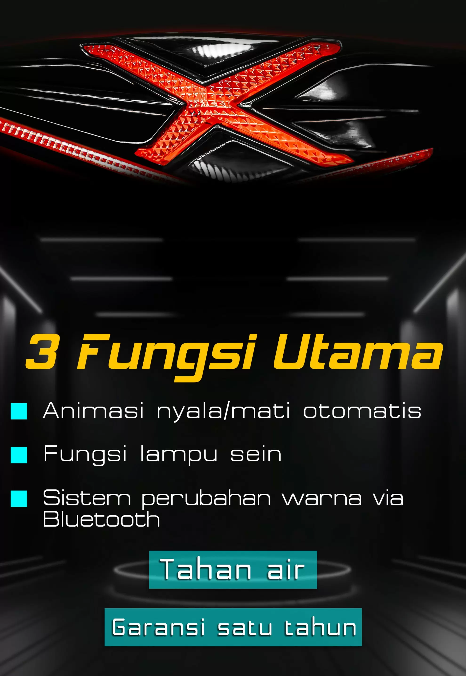 Lampu belakang XMAX untuk motor Yamaha – visibilitas malam lebih baik