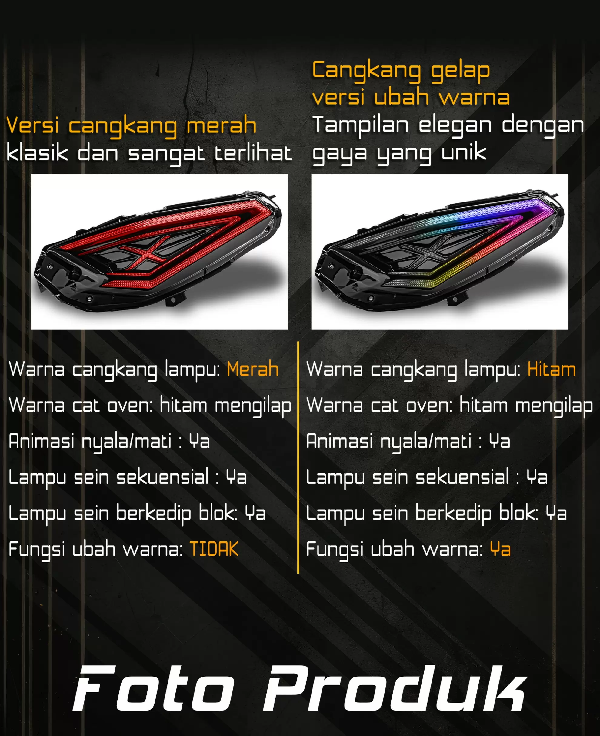 Lampu belakang LED Yamaha XMAX desain keren – versi AJ