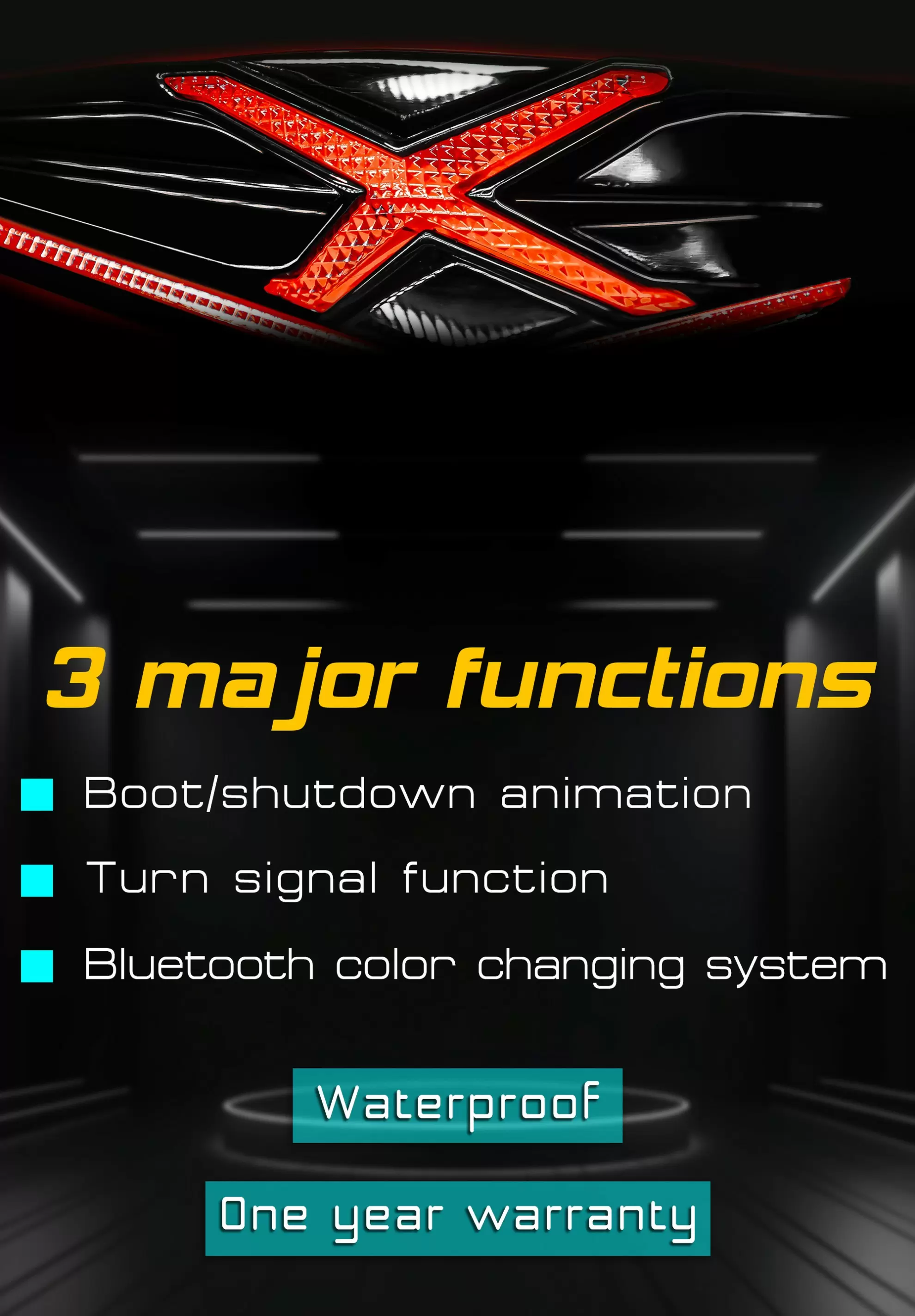 XMAX tail light for Yamaha scooter – enhanced night visibility