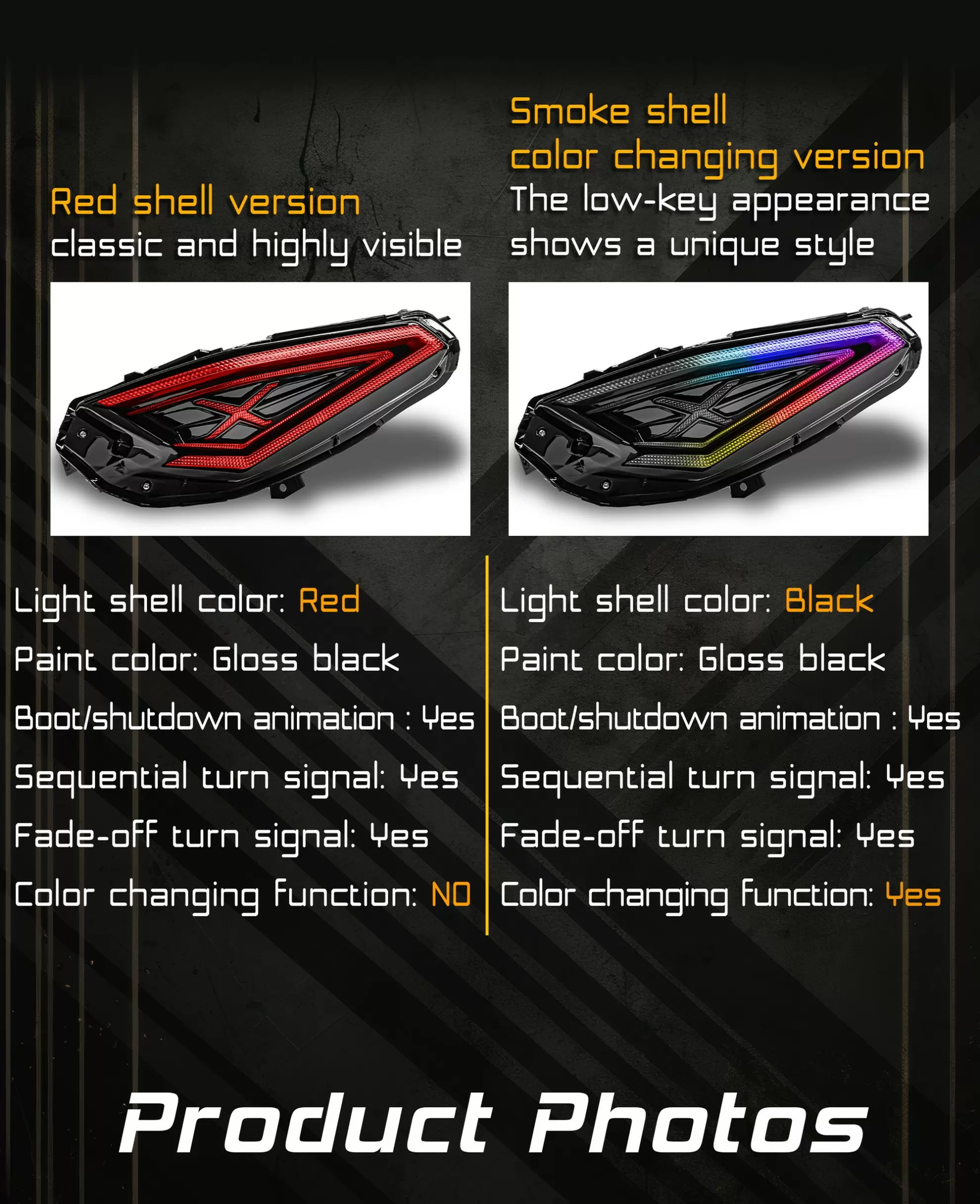 LED Yamaha XMAX tail light with stylish design – AJ version